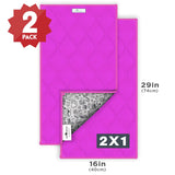 2ct Paw Inspired Guinea Pig Cage Liners | Washable Fleece Bedding or Small Animal Bed Mat for Guinea Pigs, Ferrets, Rabbits, Hamsters | Absorbent Pee Pad with Waterproof Bottom (C&C 2X1, Pink)