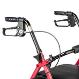 Drive Medical Adjustable Height Aluminum Frame Rollator with 6 Inch Casters, Red?? Last Day For Clearance